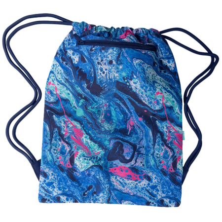 Drawstring Bag Spencil Big Liquid Marble