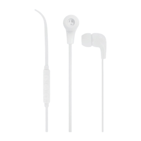 Earphones Mconnected Soundscape Inline Microphone with Case White