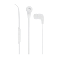 Earphones Mconnected Soundscape Inline Microphone with Case White