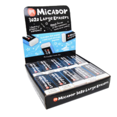Eraser Micador 3020 PVC Free Large Box 20