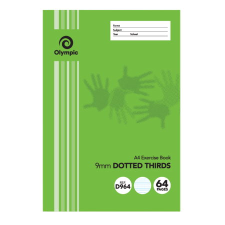 Exercise Book Olympic A4 9mm Dotted Thirds 64pg D964i