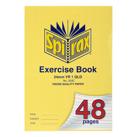 Exercise Book Spirax A4 70GSM Year 1 48pg No.203