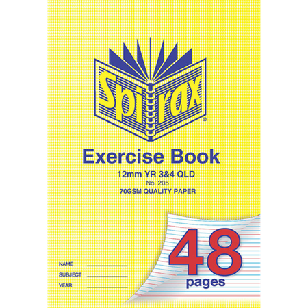 Exercise Book Spirax A4 70GSM Year 3/4 48pg No.205