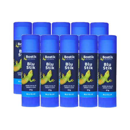 Glue Stick Bostik 35gm Blue Pack 10