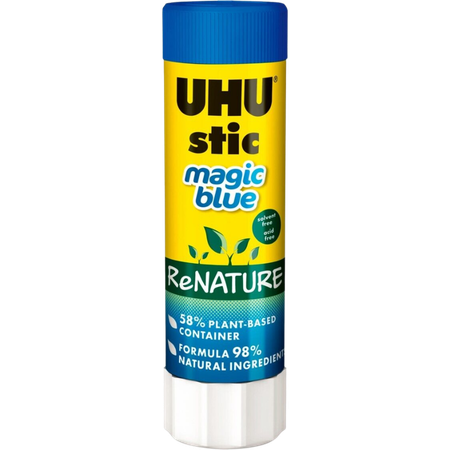 Glue Stick UHU ReNature Blue 40gm
