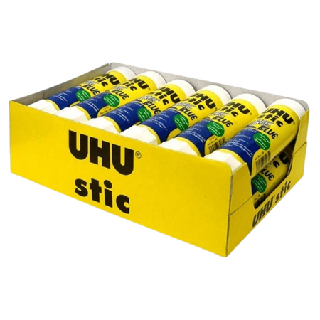 Glue Stick UHU ReNature Blue 40gm Box 12
