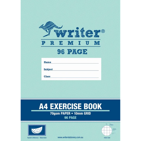 Grid Book Writer Premium A4 70gsm 10mm 96pg Watermelon