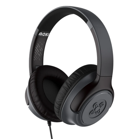 Headphones Moki Wired Volume Limited Type-C Black & Grey