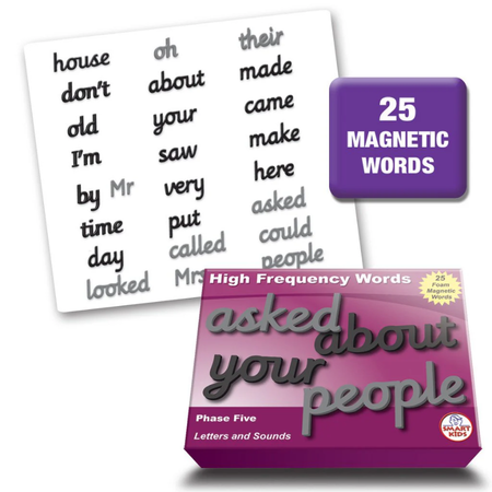 High-frequency Words Magnetic Foam Phase 5 Pack 25