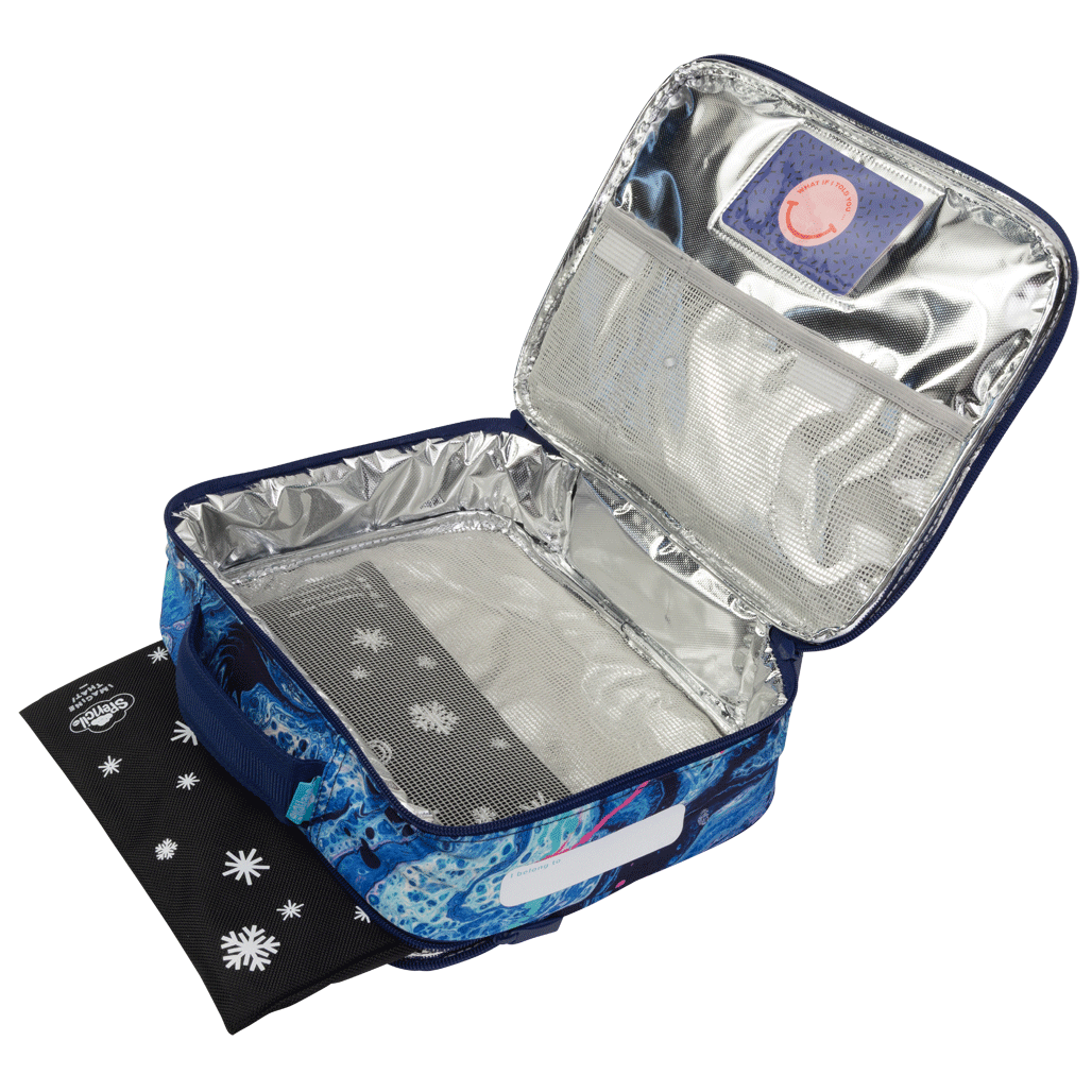 Lunch Box Spencil Big Cooler Bag + Big Chill Pack Liquid Marble