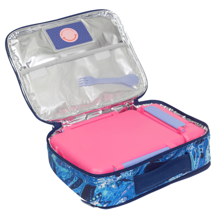Lunch Box Spencil Big Cooler Bag Liquid Marble