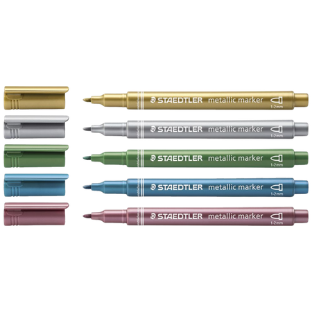 Marker Metallic Staedtler Pack 5 Asstd Colours