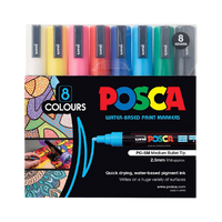 Marker Paint Uni Posca Bullet 2.5mm PC5M Pack 8