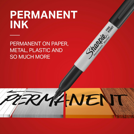 Marker Permanent Sharpie 1mm Fine Black