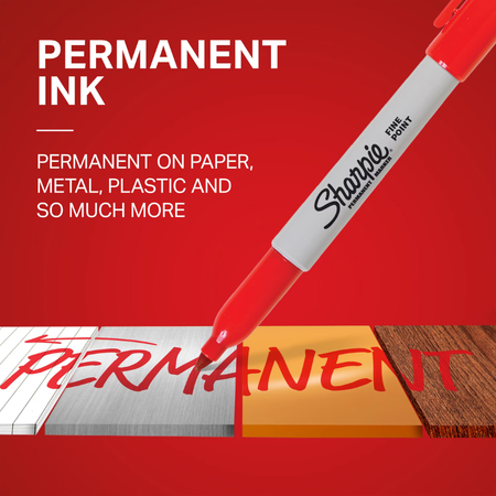 Marker Permanent Sharpie 1mm Fine Red
