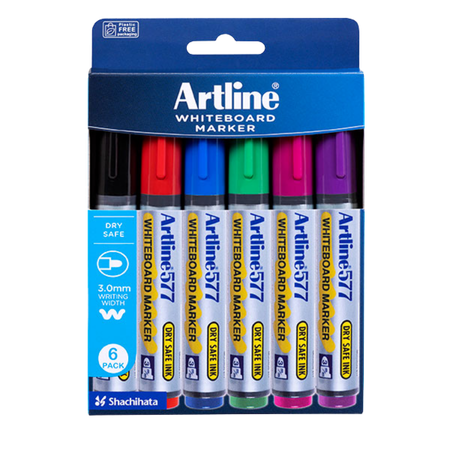 Marker Whiteboard Artline 577 2mm Bullet Wallet 6