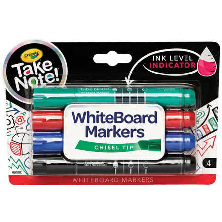 Marker Whiteboard Crayola Take Note! Chisel Tip Wallet 4