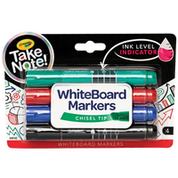 Marker Whiteboard Crayola Take Note! Chisel Tip Wallet 4