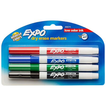Marker Whiteboard Expo Fine Pack 4