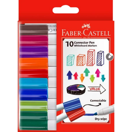 Marker Whiteboard Faber Connector 3mm Bullet Wallet 10