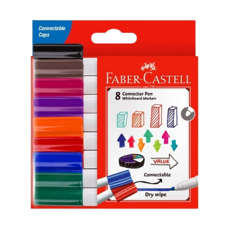 Marker Whiteboard Faber Connector 3mm Bullet Wallet 8