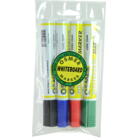 Marker Whiteboard Osmer Bullet Asstd Pack 4