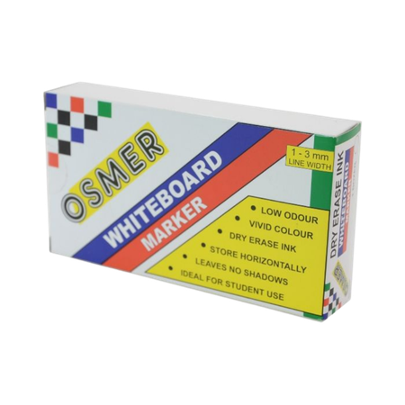 Marker Whiteboard Osmer Bullet Fine Blue Box 12