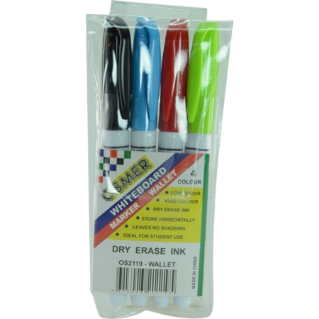 Marker Whiteboard Osmer Bullet Fine Pack 4