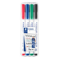 Marker Whiteboard Staedtler Lumocolour 1mm Bullet Wallet 4