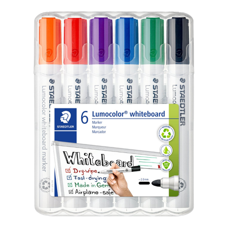 Marker Whiteboard Staedtler Lumocolour 2mm Bullet Pack 6