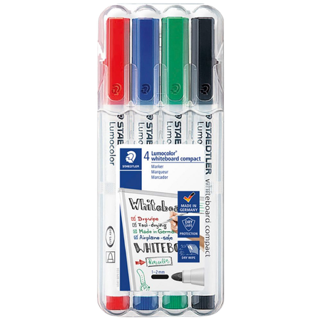 Marker Whiteboard Staedtler Lumocolour Compact Bullet Wallet 4