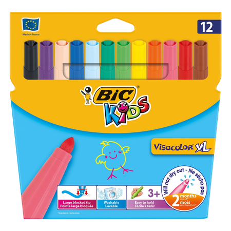Markers BIC Visacolour XL Pack 12