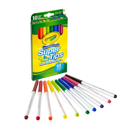 Markers Crayola Super Tip Washable Medium Pack 10