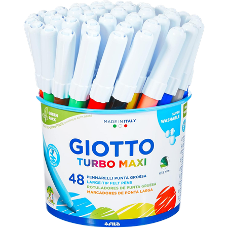 Markers Giotto Turbo Maxi Tub 48