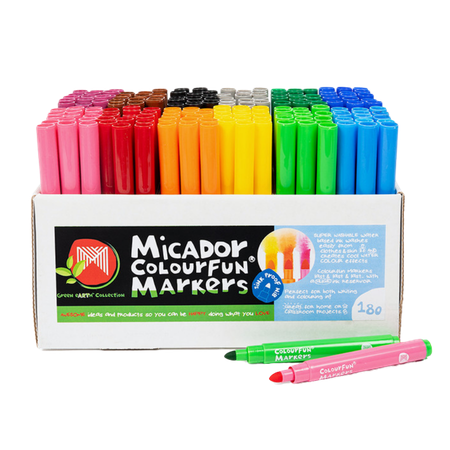 Markers Micador Colourfun Medium Class Pack 180