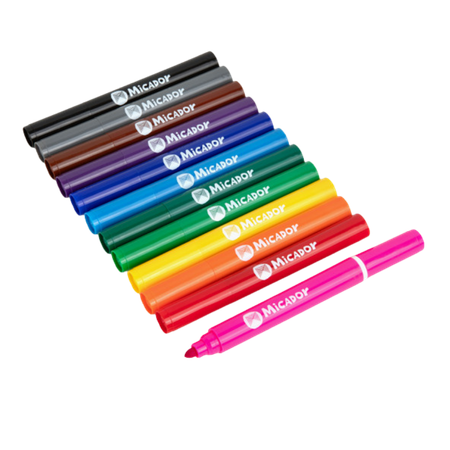 Markers Micador Jumbo Sink-proof Pack 12