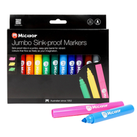 Markers Micador Jumbo Sink-proof Pack 12