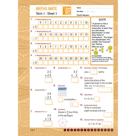 Maths Mate 5 Student Pad 6th Edition Yellow
