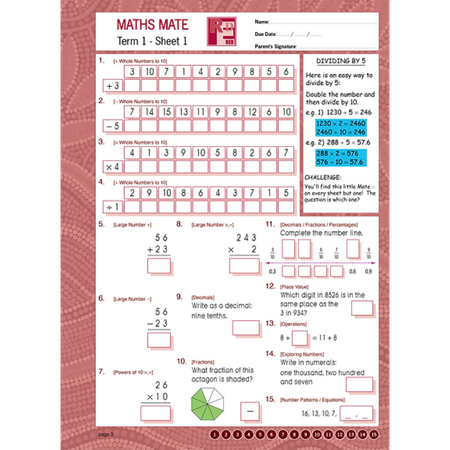 Maths Mate 6 Student Pad 6th Edition Red
