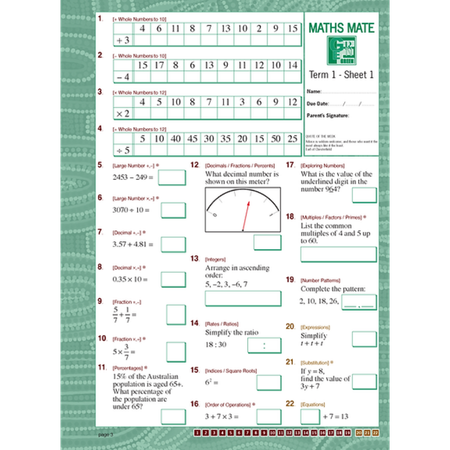 Maths Mate 8 Student Pad 6th Edition Green