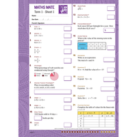 Maths Mate 9 Student Pad 6th Edition Mauve
