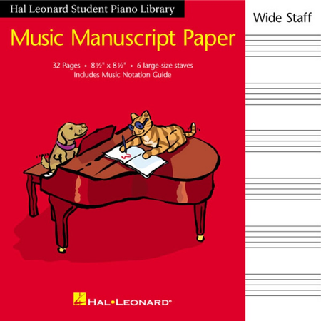 Music Manuscript Paper Hal Leonard Wide Staff 32pg