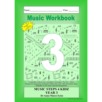 Music Steps 4 Kidz Music Workbook 3 (V9 Revised Edition)