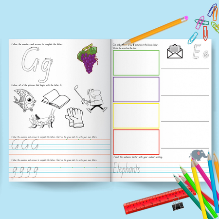 My Prep ABC Scrapbook Aqua