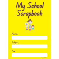 My School Scrapbook Half Page Baselines Yellow