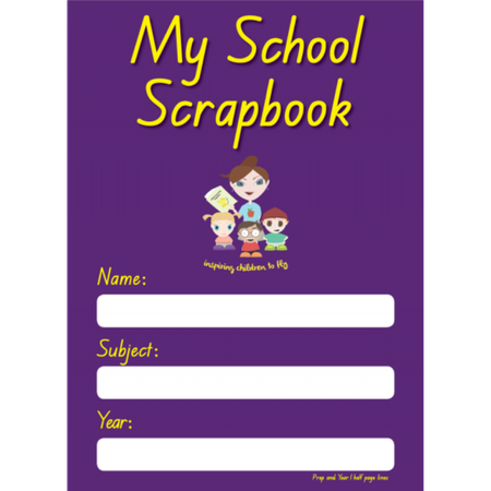 My School Scrapbook Prep & Year 1 Half Page Purple