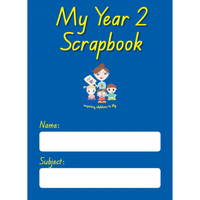 My School Scrapbook Year 2 Full Page Blue