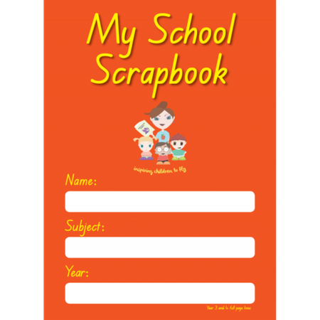 My School Scrapbook Year 3/4 Full Page Orange