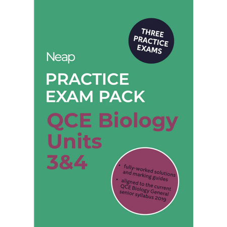 Neap Practice Exam Pack: QCE Biology Units 3&4 (3 Exams)