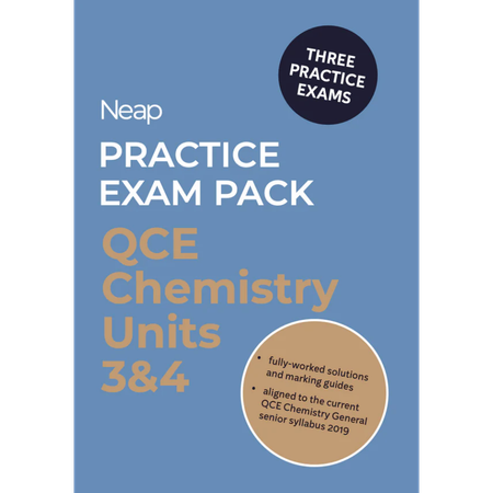 Neap Practice Exam Pack: QCE Chemistry Units 3&4 (3 Exams)